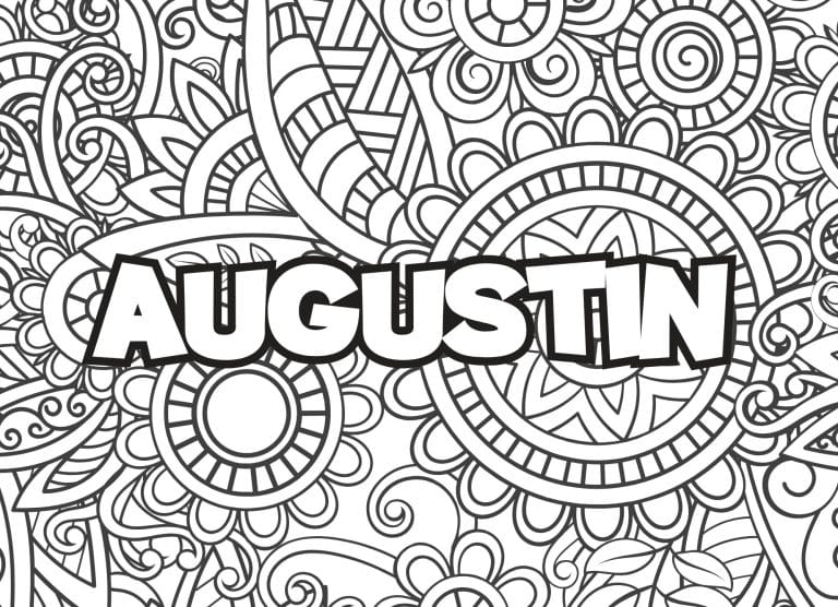 Prenom Augustin Coloriage mandala - dessin gratuit &agrave; imprimer