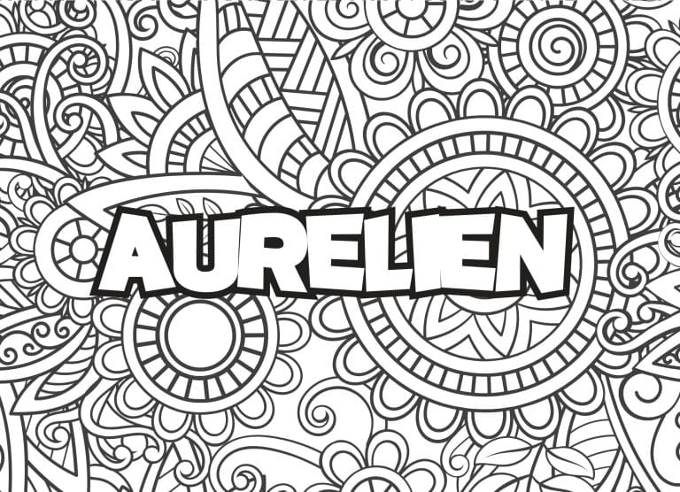 Prenom Aurelien Coloriage mandala - dessin gratuit &agrave; imprimer