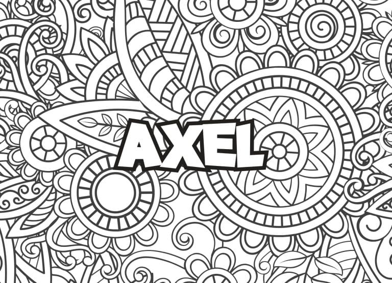 Prenom Axel Coloriage mandala - dessin gratuit &agrave; imprimer