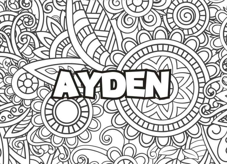 Prenom Ayden Coloriage mandala - dessin gratuit &agrave; imprimer