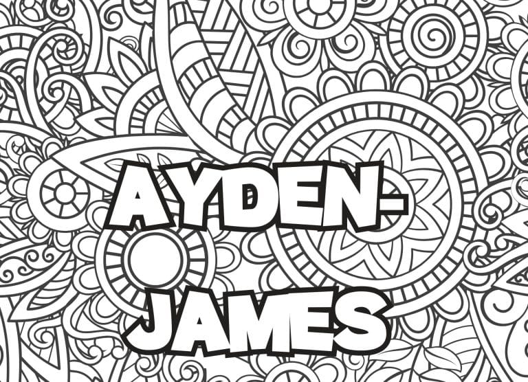 Prenom Ayden james Coloriage mandala - dessin gratuit &agrave; imprimer