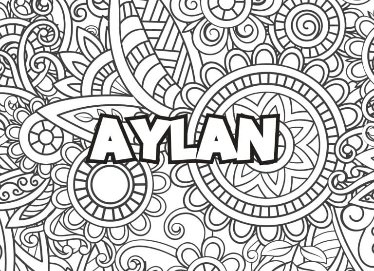 Prenom Aylan Coloriage mandala - dessin gratuit &agrave; imprimer