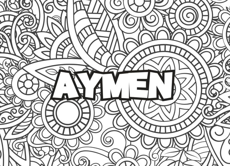 Prenom Aymen Coloriage mandala - dessin gratuit &agrave; imprimer