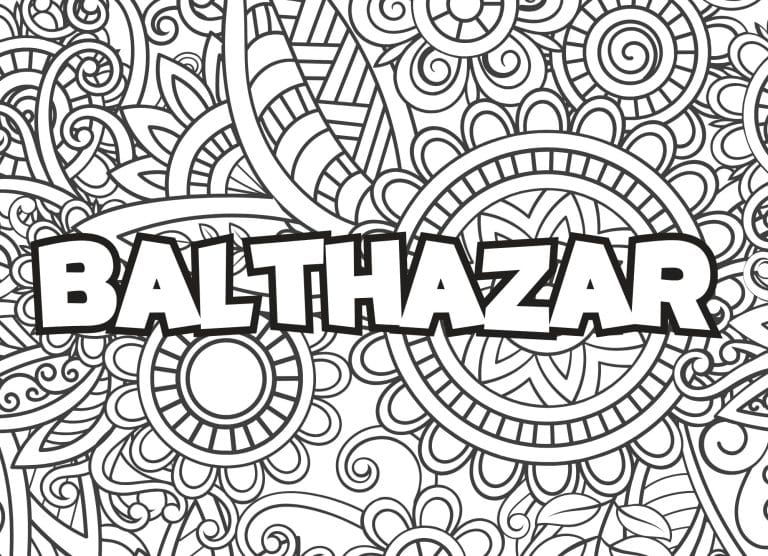 Prenom Balthazar Coloriage mandala - dessin gratuit &agrave; imprimer