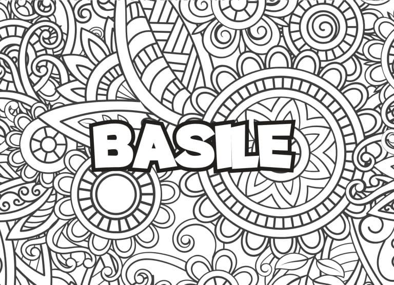 Prenom Basile Coloriage mandala - dessin gratuit &agrave; imprimer