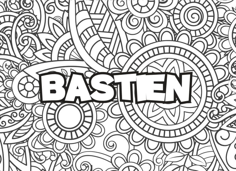 Prenom Bastien Coloriage mandala - dessin gratuit &agrave; imprimer