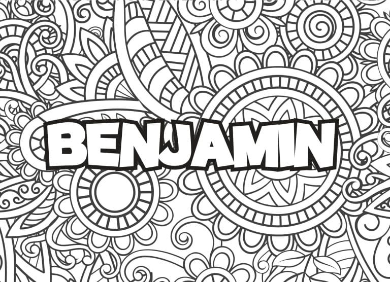 Prenom Benjamin Coloriage mandala - dessin gratuit &agrave; imprimer