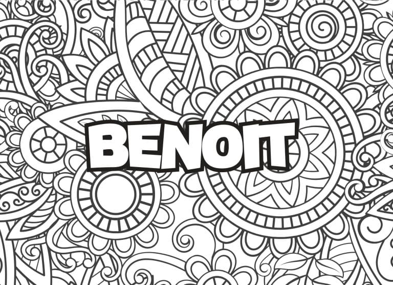 Prenom Benoit Coloriage mandala - dessin gratuit &agrave; imprimer