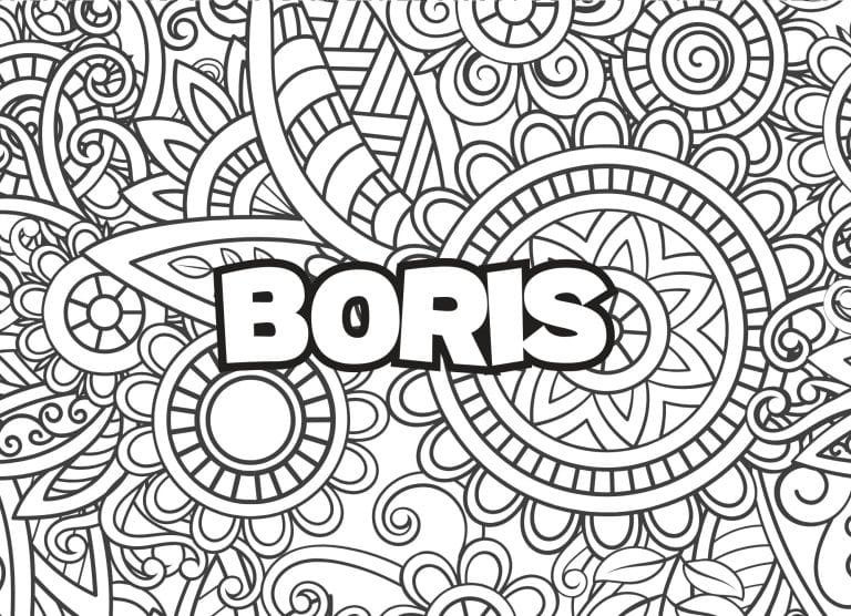 Prenom Boris Coloriage mandala - dessin gratuit &agrave; imprimer