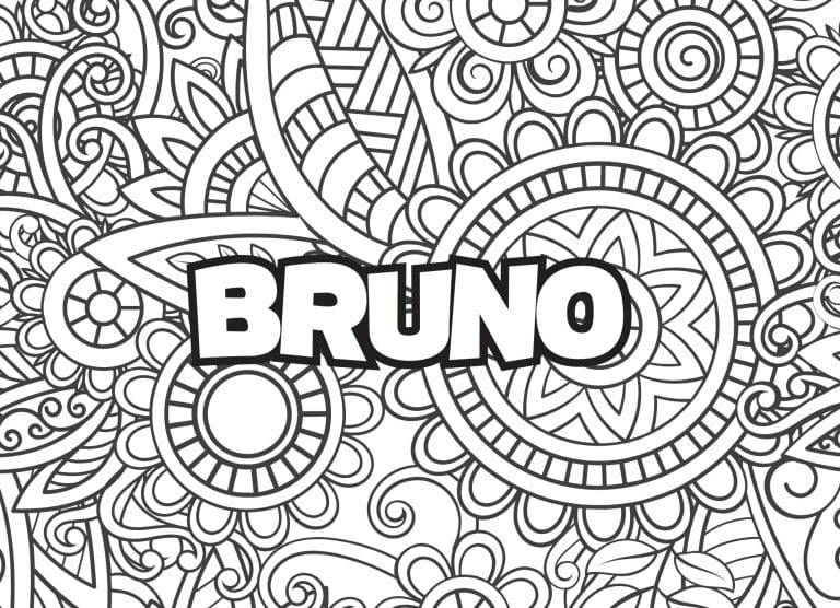 Prenom Bruno Coloriage mandala - dessin gratuit &agrave; imprimer