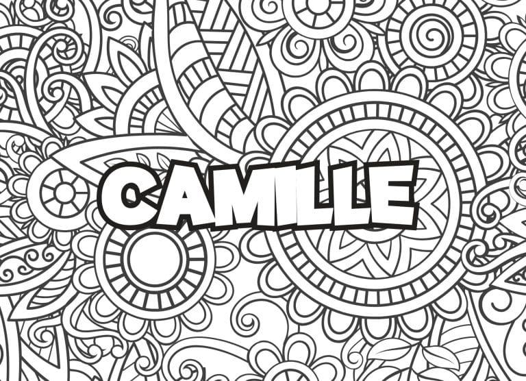 Prenom Camille Coloriage mandala - dessin gratuit &agrave; imprimer