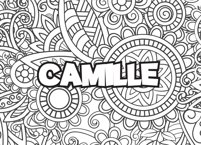 Prenom Camille Coloriage mandala - dessin gratuit &agrave; imprimer