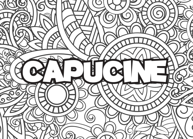 Prenom Capucine Coloriage mandala - dessin gratuit &agrave; imprimer