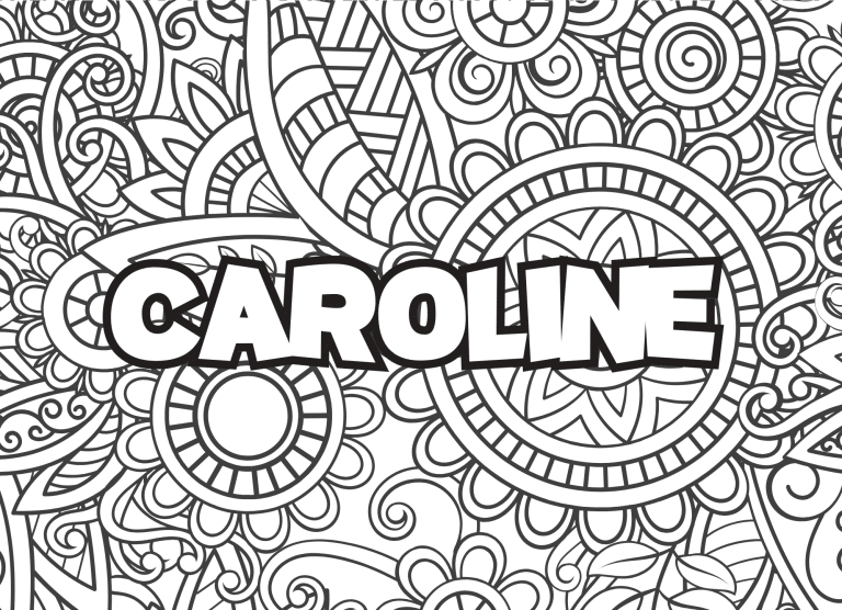 Prenom Caroline Coloriage mandala - dessin gratuit &agrave; imprimer