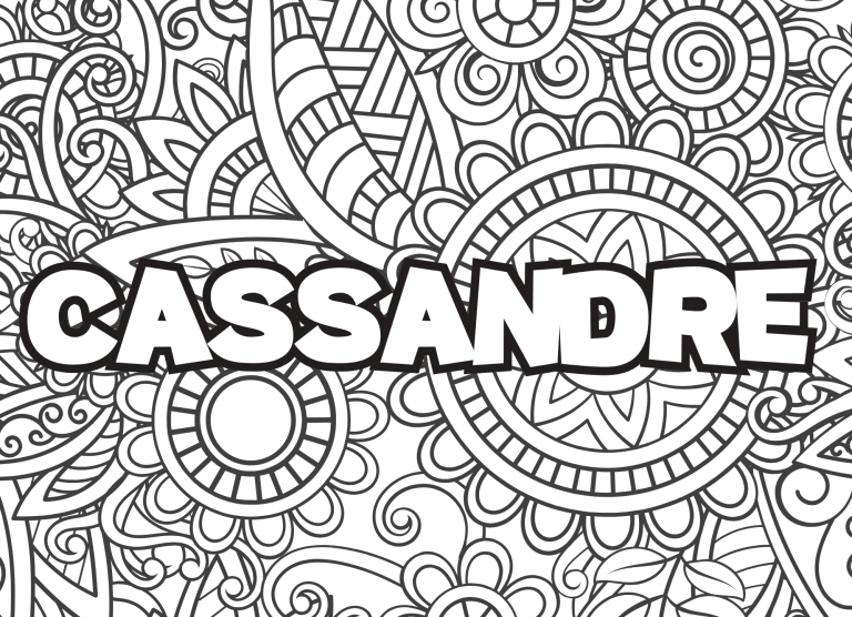 Prenom Cassandre Coloriage mandala - dessin gratuit &agrave; imprimer