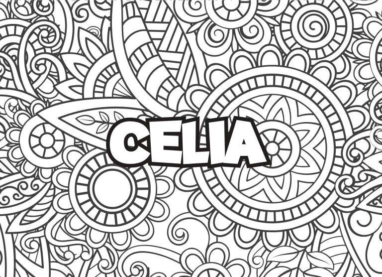 Prenom C&eacute;lia Coloriage mandala - dessin gratuit &agrave; imprimer