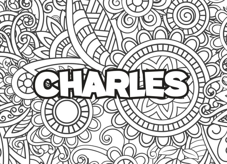 Prenom Charles Coloriage mandala - dessin gratuit &agrave; imprimer