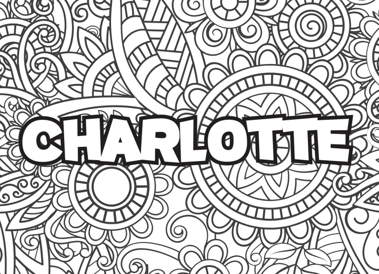 Prenom Charlotte Coloriage mandala - dessin gratuit &agrave; imprimer