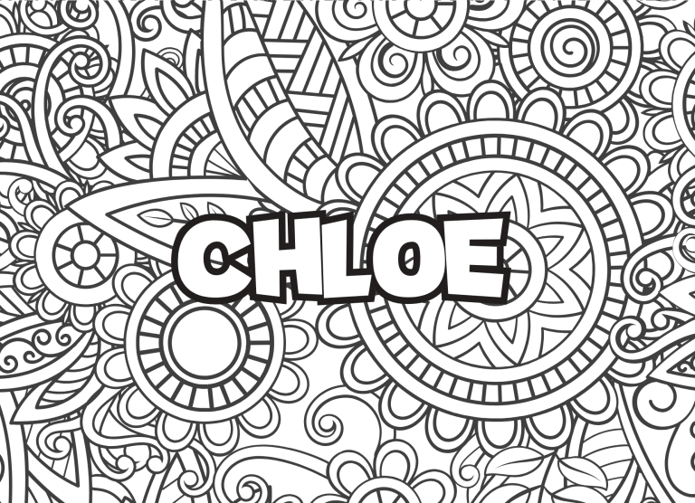 Prenom Chlo&eacute; Coloriage mandala - dessin gratuit &agrave; imprimer