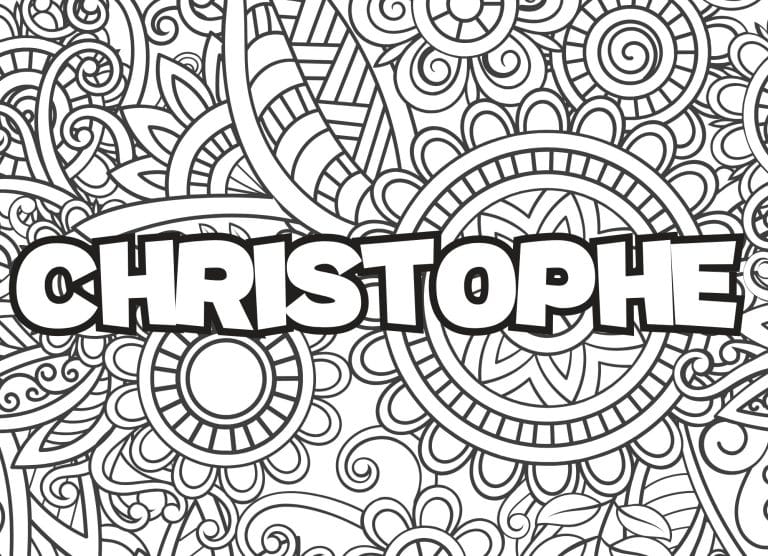Prenom Christophe Coloriage mandala - dessin gratuit &agrave; imprimer