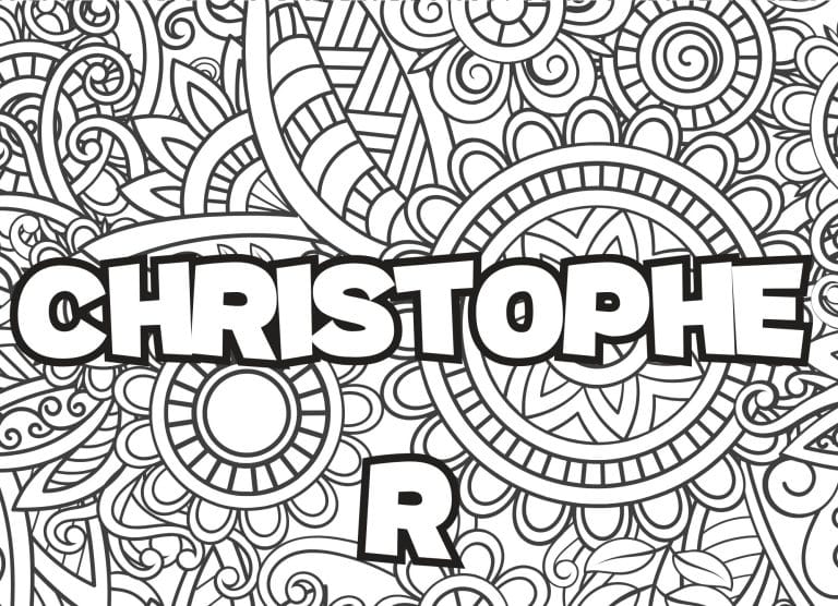 Prenom Christopher Coloriage mandala - dessin gratuit &agrave; imprimer