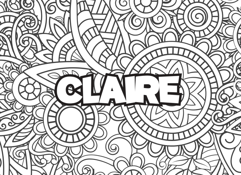 Prenom Claire Coloriage mandala - dessin gratuit &agrave; imprimer