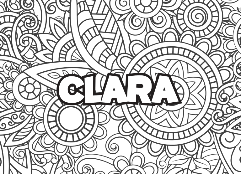 Prenom Clara Coloriage mandala - dessin gratuit &agrave; imprimer