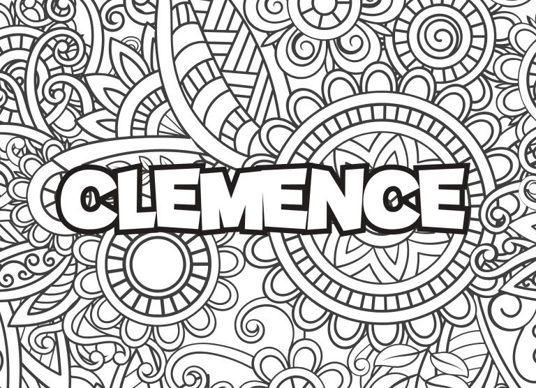 Prenom Cl&eacute;mence Coloriage mandala - dessin gratuit &agrave; imprimer
