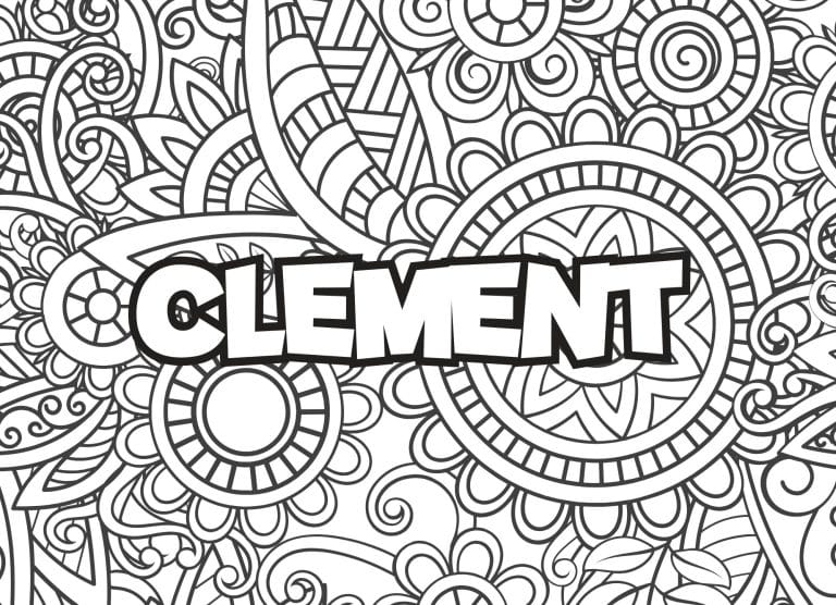 Prenom Clement Coloriage mandala - dessin gratuit &agrave; imprimer