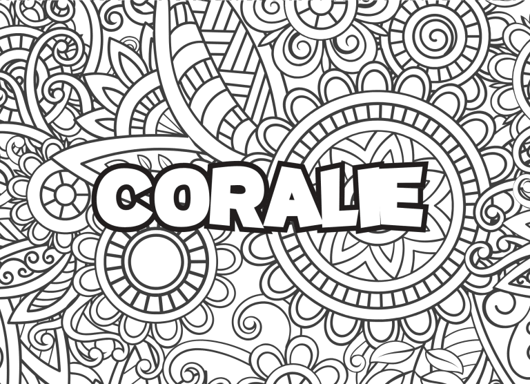 Prenom Coralie Coloriage mandala - dessin gratuit &agrave; imprimer