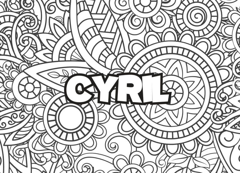 Prenom Cyril Coloriage mandala - dessin gratuit &agrave; imprimer