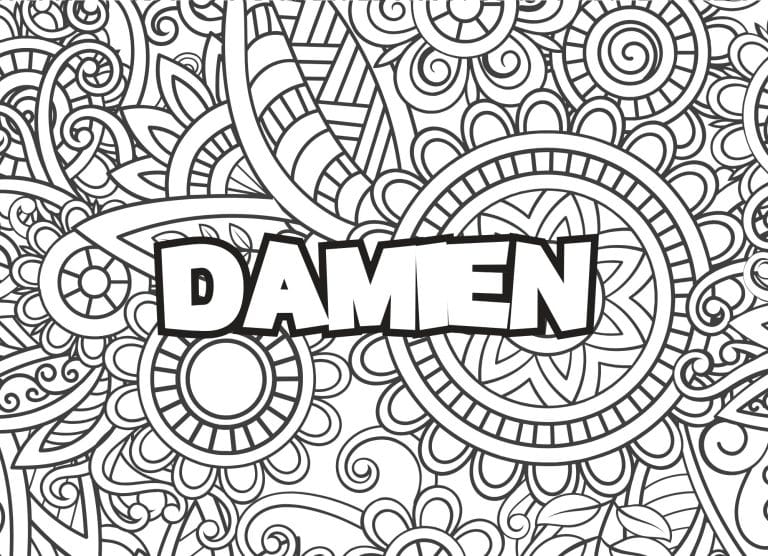 Prenom Damien Coloriage mandala - dessin gratuit &agrave; imprimer