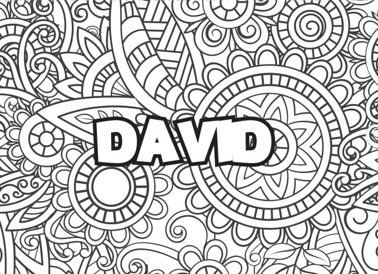 Prenom David Coloriage mandala - dessin gratuit &agrave; imprimer