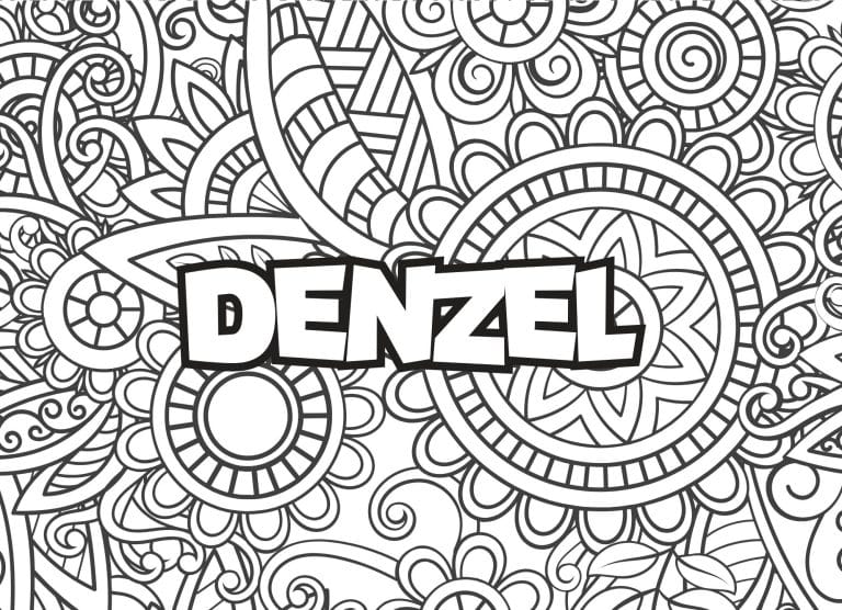 Prenom Denzel Coloriage mandala - dessin gratuit &agrave; imprimer