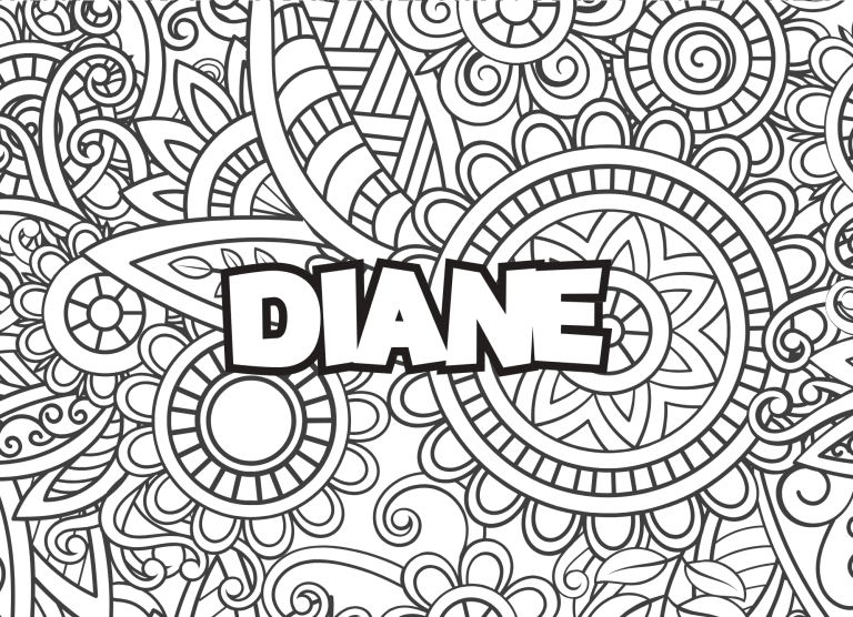 Prenom Diane Coloriage mandala - dessin gratuit &agrave; imprimer