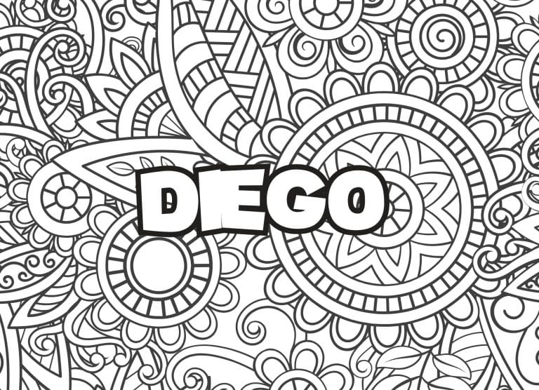 Prenom Diego Coloriage mandala - dessin gratuit &agrave; imprimer