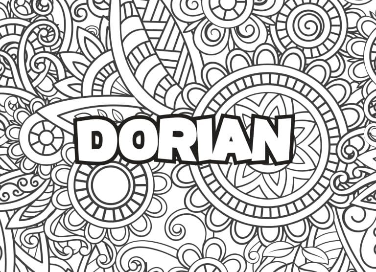 Prenom Dorian Coloriage mandala - dessin gratuit &agrave; imprimer