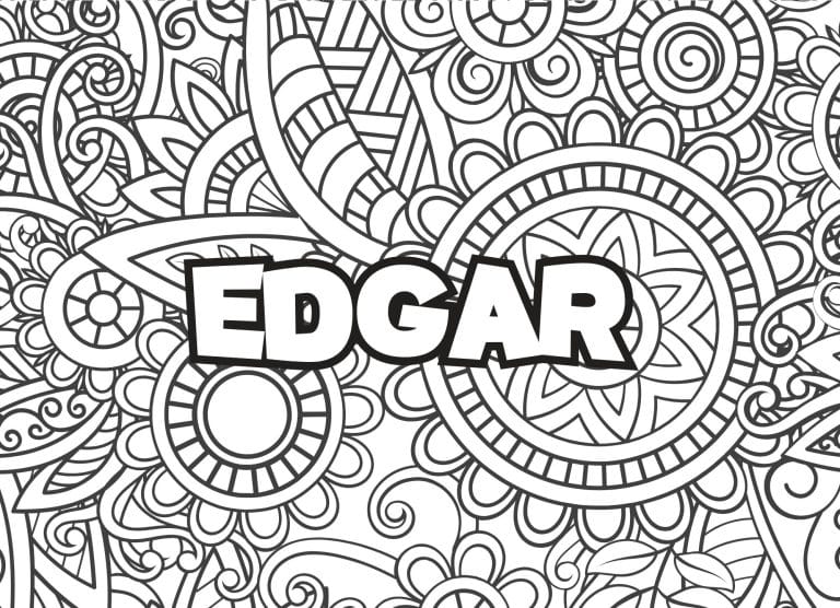 Prenom Edgar Coloriage mandala - dessin gratuit &agrave; imprimer