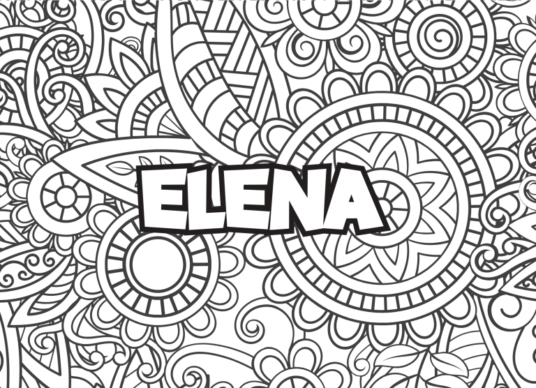 Prenom Elena Coloriage mandala - dessin gratuit &agrave; imprimer