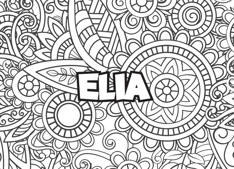 Prenom Elia Coloriage mandala - dessin gratuit &agrave; imprimer