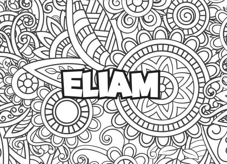 Prenom Eliam Coloriage mandala - dessin gratuit &agrave; imprimer