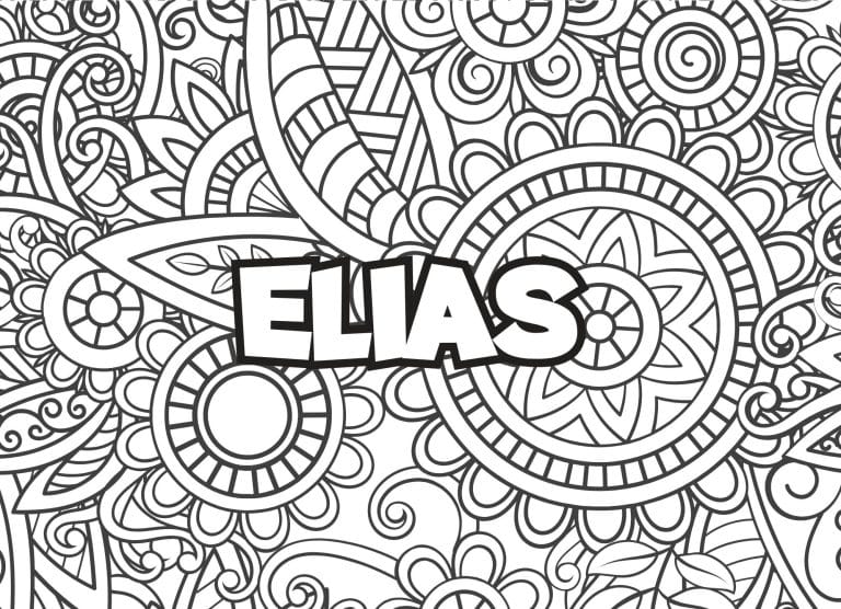Prenom Elias Coloriage mandala - dessin gratuit &agrave; imprimer
