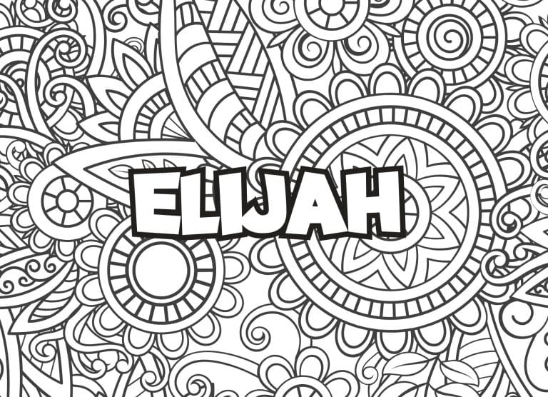 Prenom Elijah Coloriage mandala - dessin gratuit &agrave; imprimer