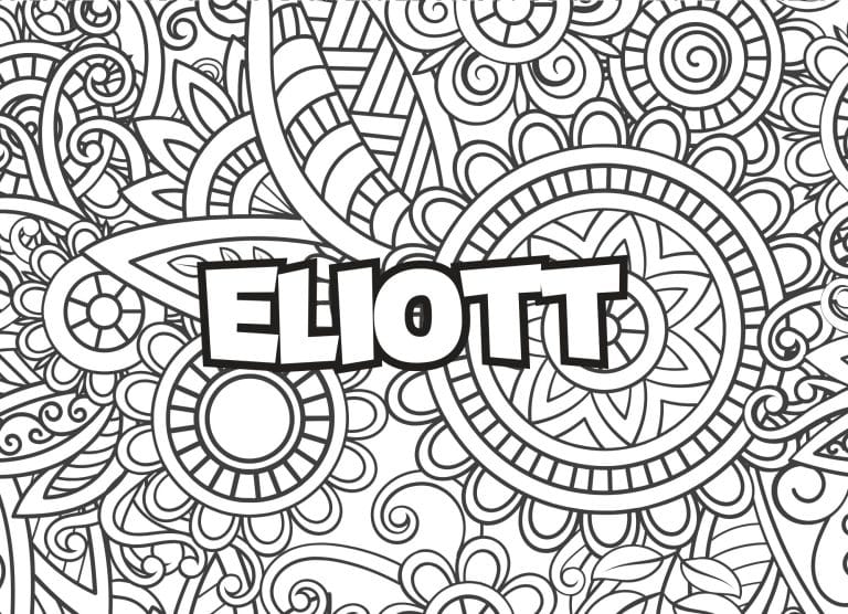 Prenom Eliott Coloriage mandala - dessin gratuit &agrave; imprimer