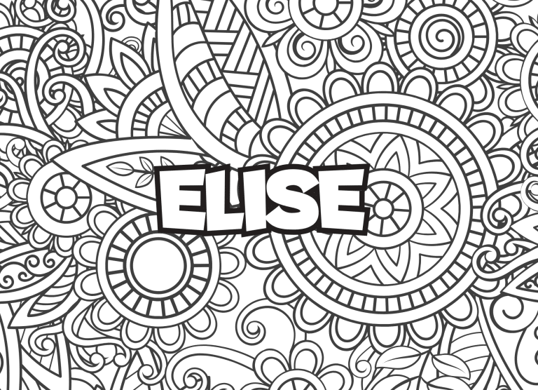Prenom &Eacute;lise Coloriage mandala - dessin gratuit &agrave; imprimer