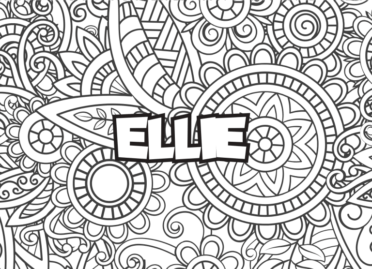 Prenom Ellie Coloriage mandala - dessin gratuit &agrave; imprimer
