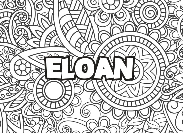 Prenom Eloan Coloriage mandala - dessin gratuit &agrave; imprimer