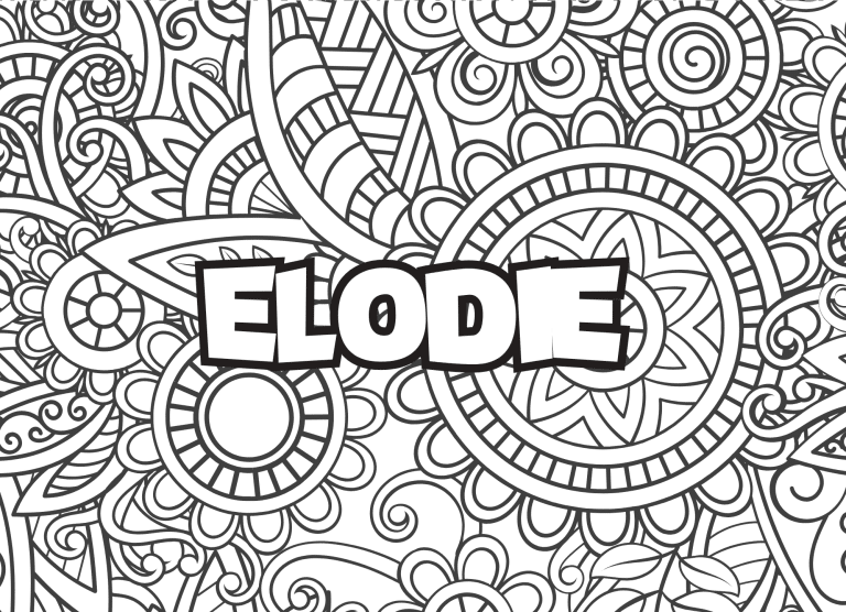 Prenom Elodie Coloriage mandala - dessin gratuit &agrave; imprimer