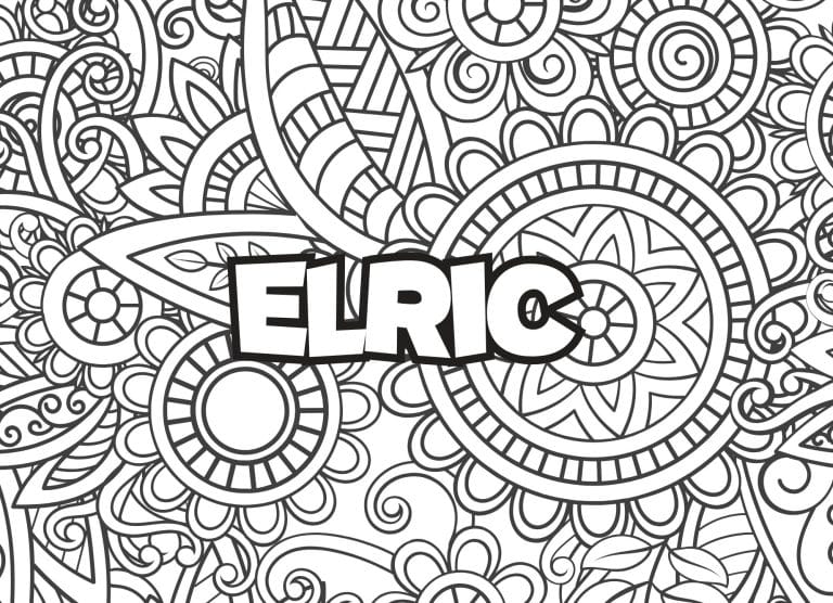 Prenom Elric Coloriage mandala - dessin gratuit &agrave; imprimer
