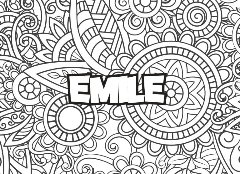Prenom Emile Coloriage mandala - dessin gratuit &agrave; imprimer